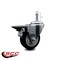 Service Caster 3.5'' Black Poly Wheel Swivel 7/16'' Grip Ring Stem Caster with Brake SCC-GR20S3514-PPUB-BLK-PLB-716138 - alternate 4